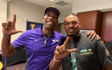 Former LSU stars Robert Royal and Chad Jones (Photo: Shea Dixon/The Bengal Tiger)